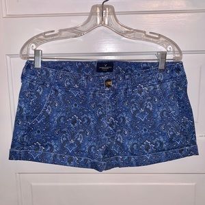 Women’s Blue Shortie American Eagle Shorts Size 8